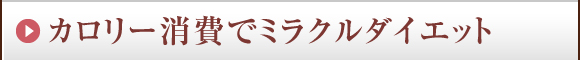 カロリー消費でミラクルダイエット